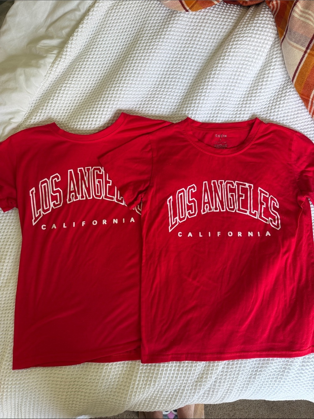 SHEIN Red 'Los Angeles California' Graphic Tee for Kids